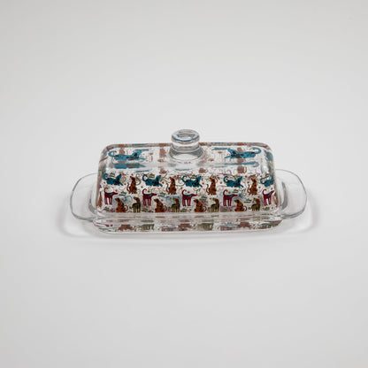 Festival Pet Glass Butter Dish