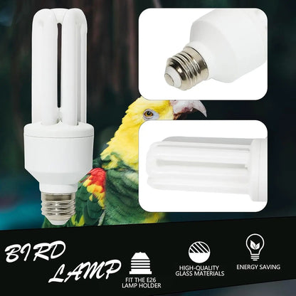 UVA UVB Bird Light Bulb 20W, Full Spectrum Lamp for Captive Birds