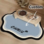 Custom Pet Feeding Mat - Non-Slip, Quick-Dry Design with Personalized Name